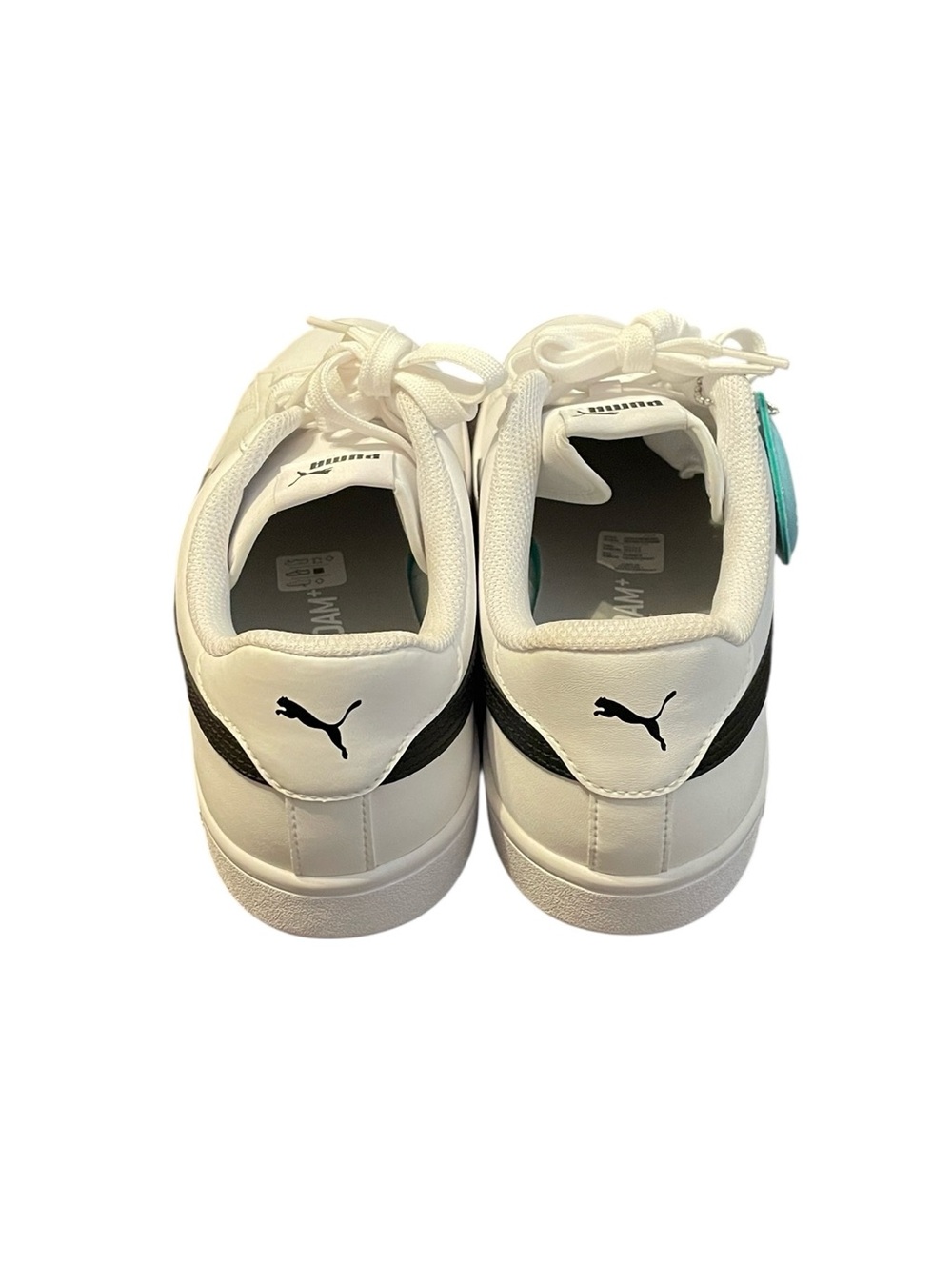 Puma Men's White Black Smash v2 Soft Foam Optimal Comfort Sneakers Size 8.5 - Picture 3 of 8